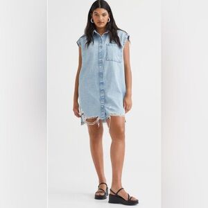 H&M Denim Shirt Dress (NEW) - medium